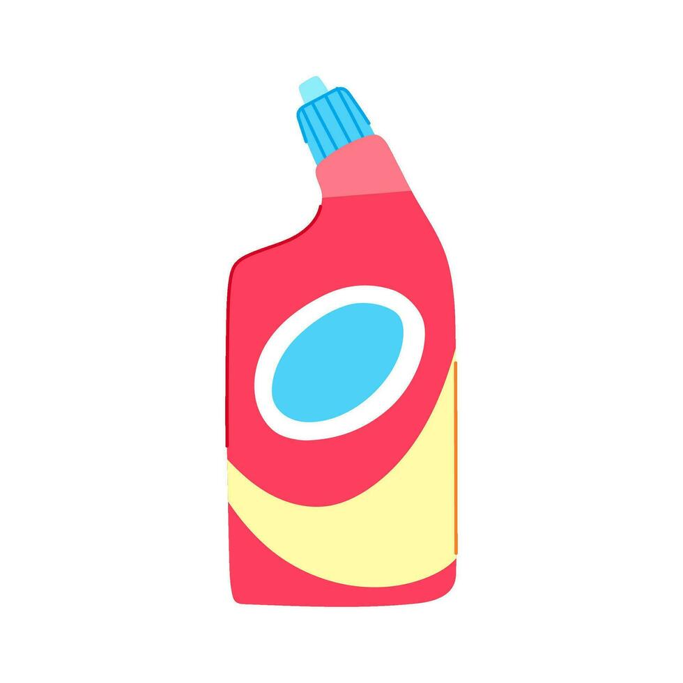 ilustración de vector de dibujos animados de limpiador de inodoro de limpieza