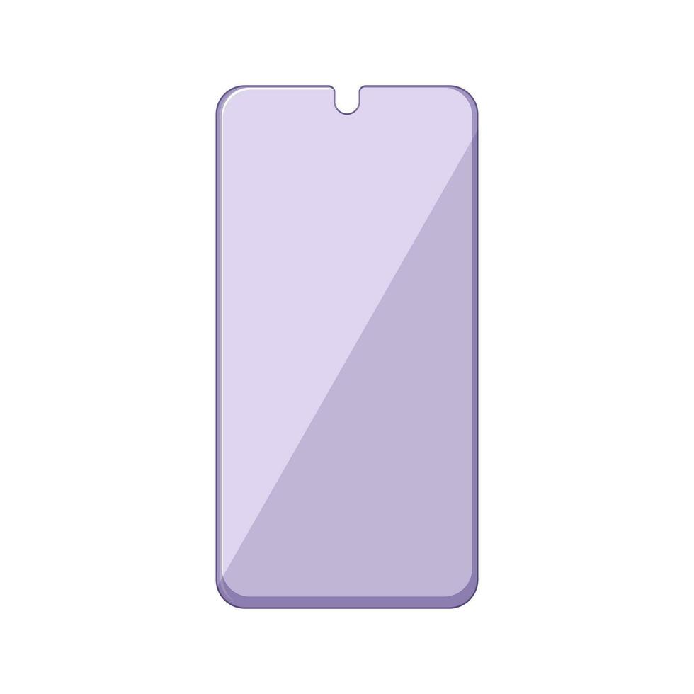film phone screen protector cartoon vector illustration
