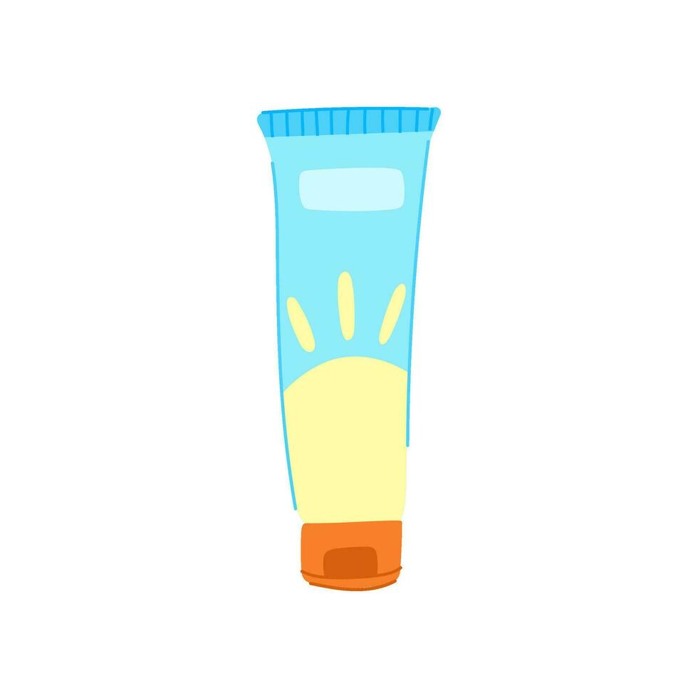 lotion sun cream cartoon vector illustration