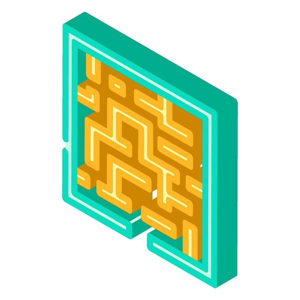 corn maze autumn season isometric icon vector illustration