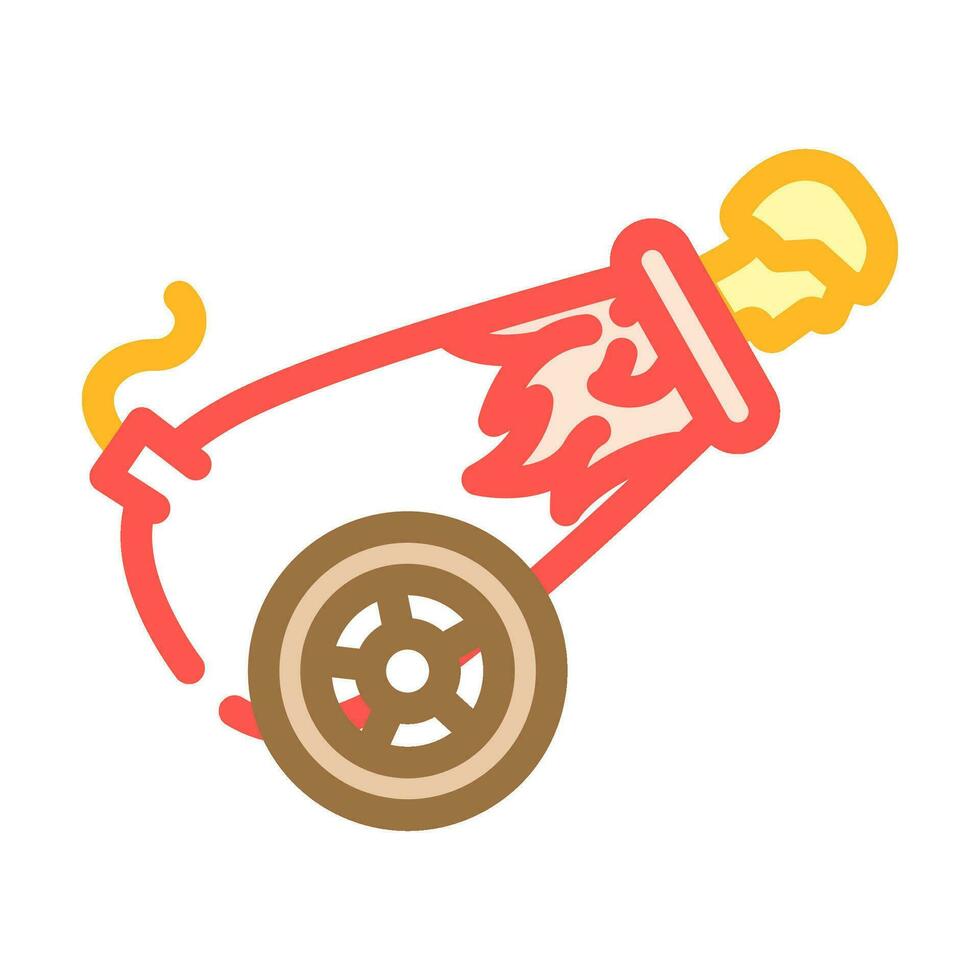 human cannonball carnival show color icon vector illustration