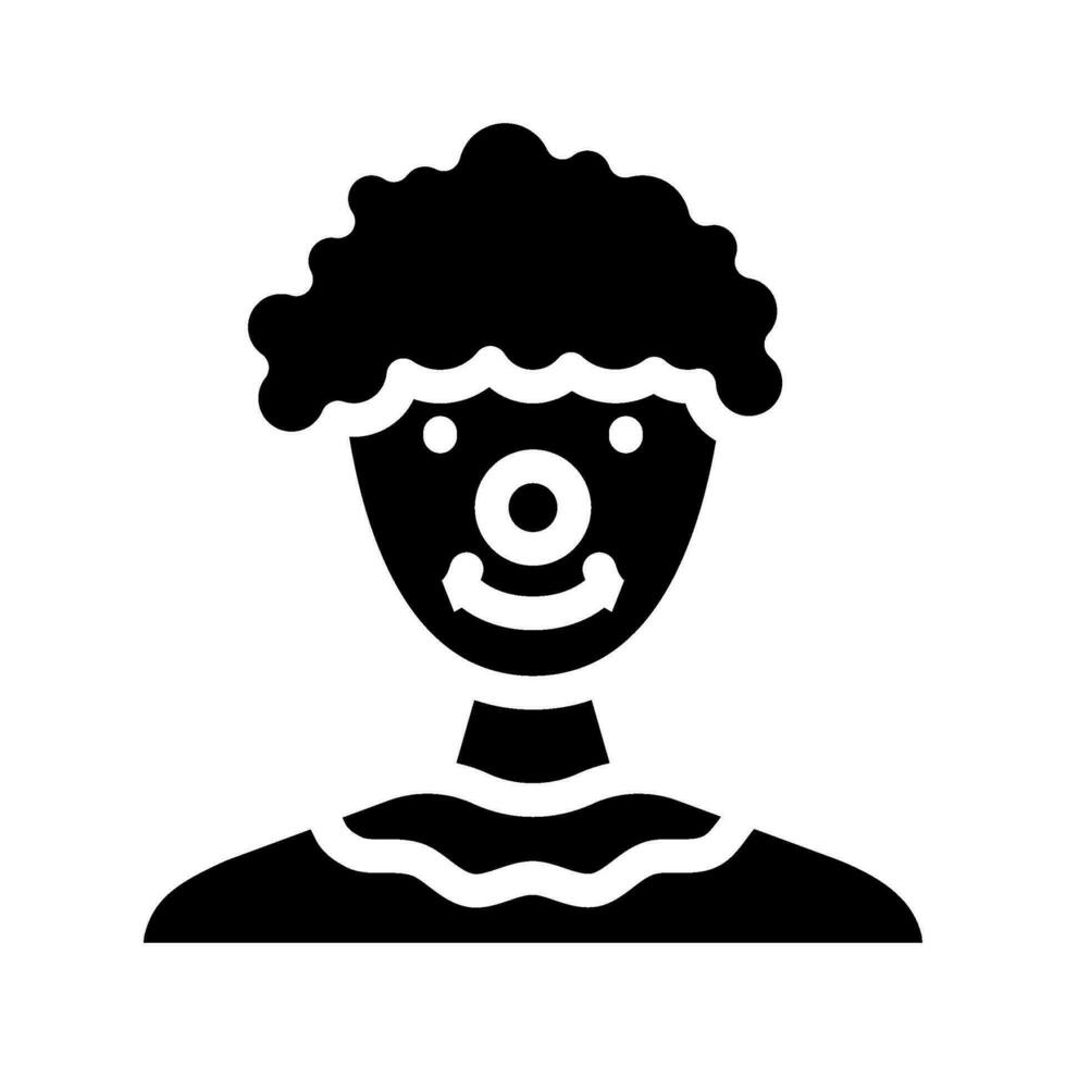 clown vintage show glyph icon vector illustration