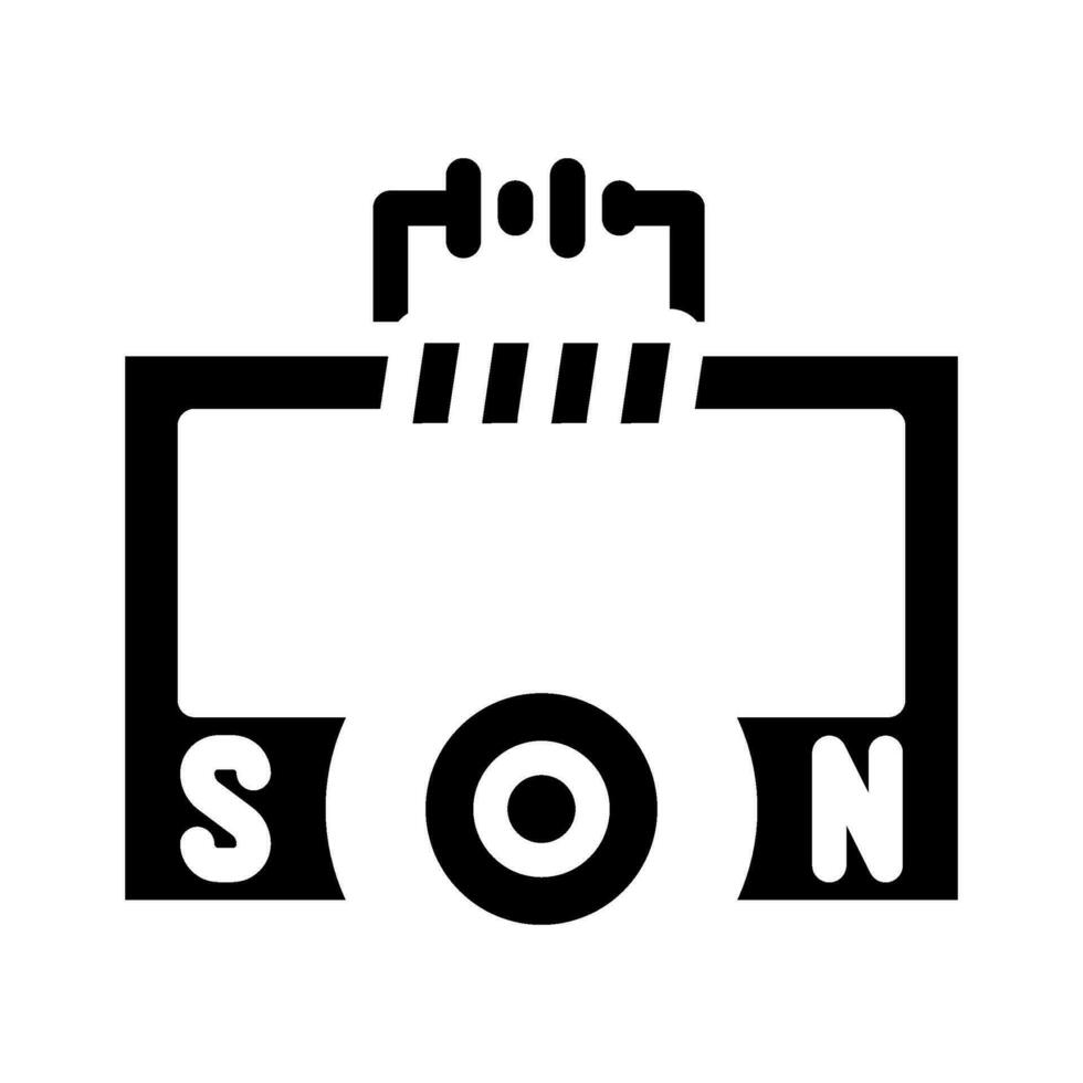 ac generator electrical engineer glyph icon vector illustration