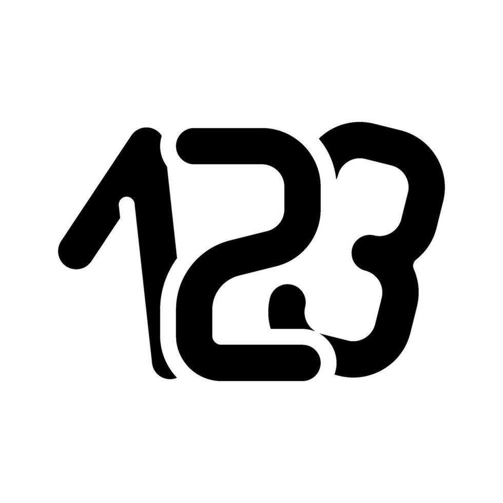 numbers math science education glyph icon vector illustration
