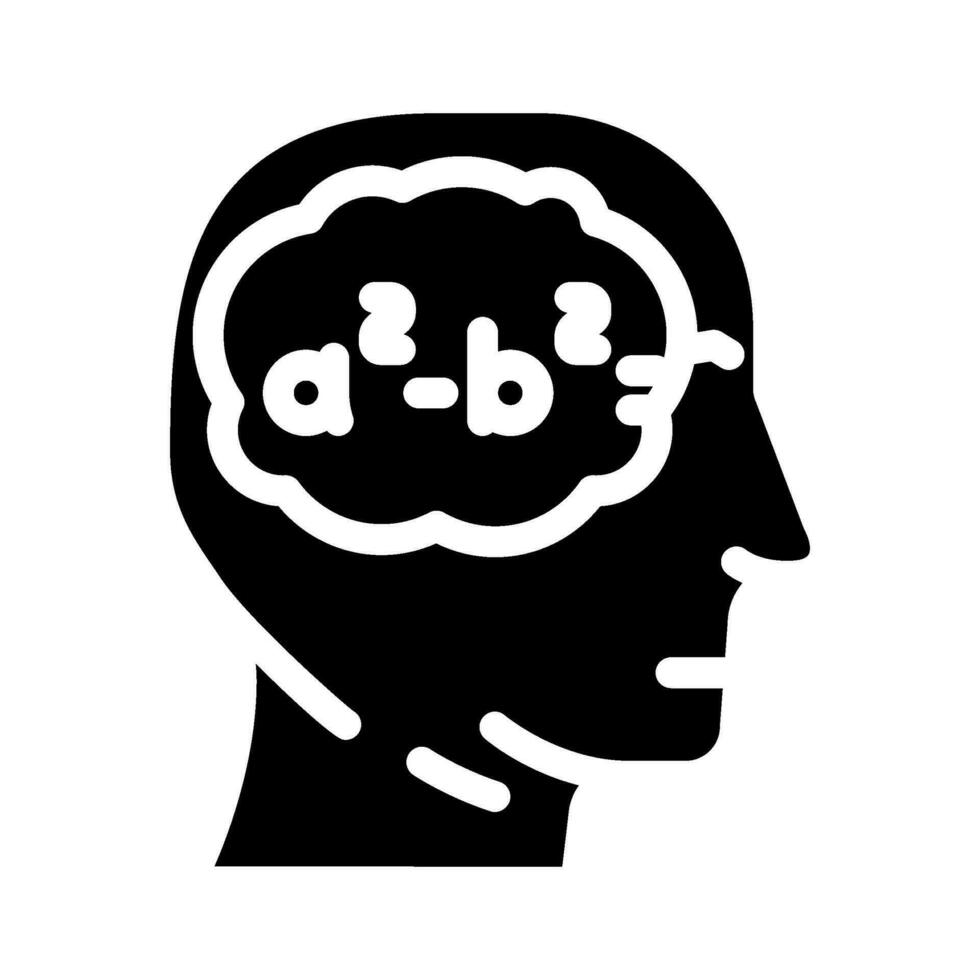 conocimiento matemáticas Ciencias educación glifo icono vector ilustración