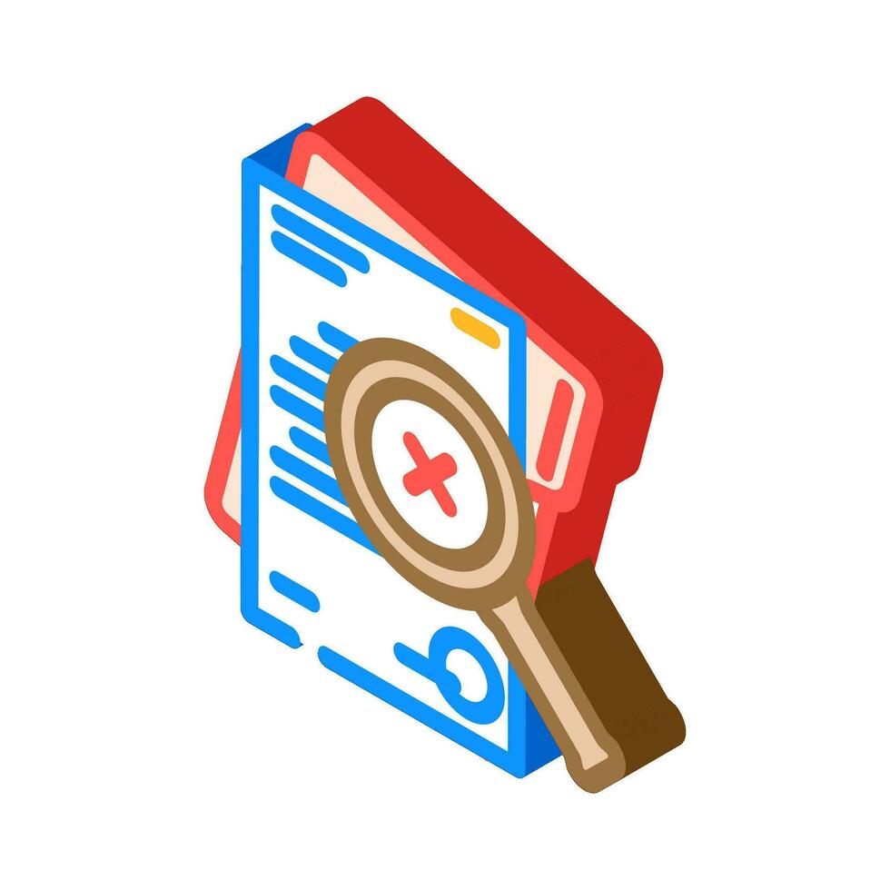 document reject isometric icon vector illustration