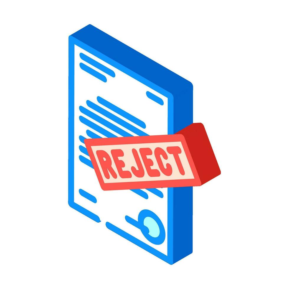 employee reject isometric icon vector illustration