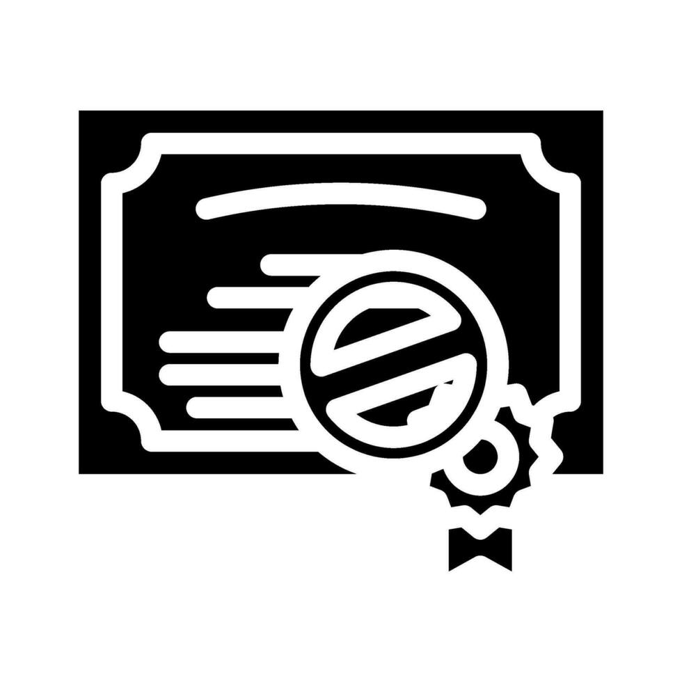 audit refuse glyph icon vector illustration