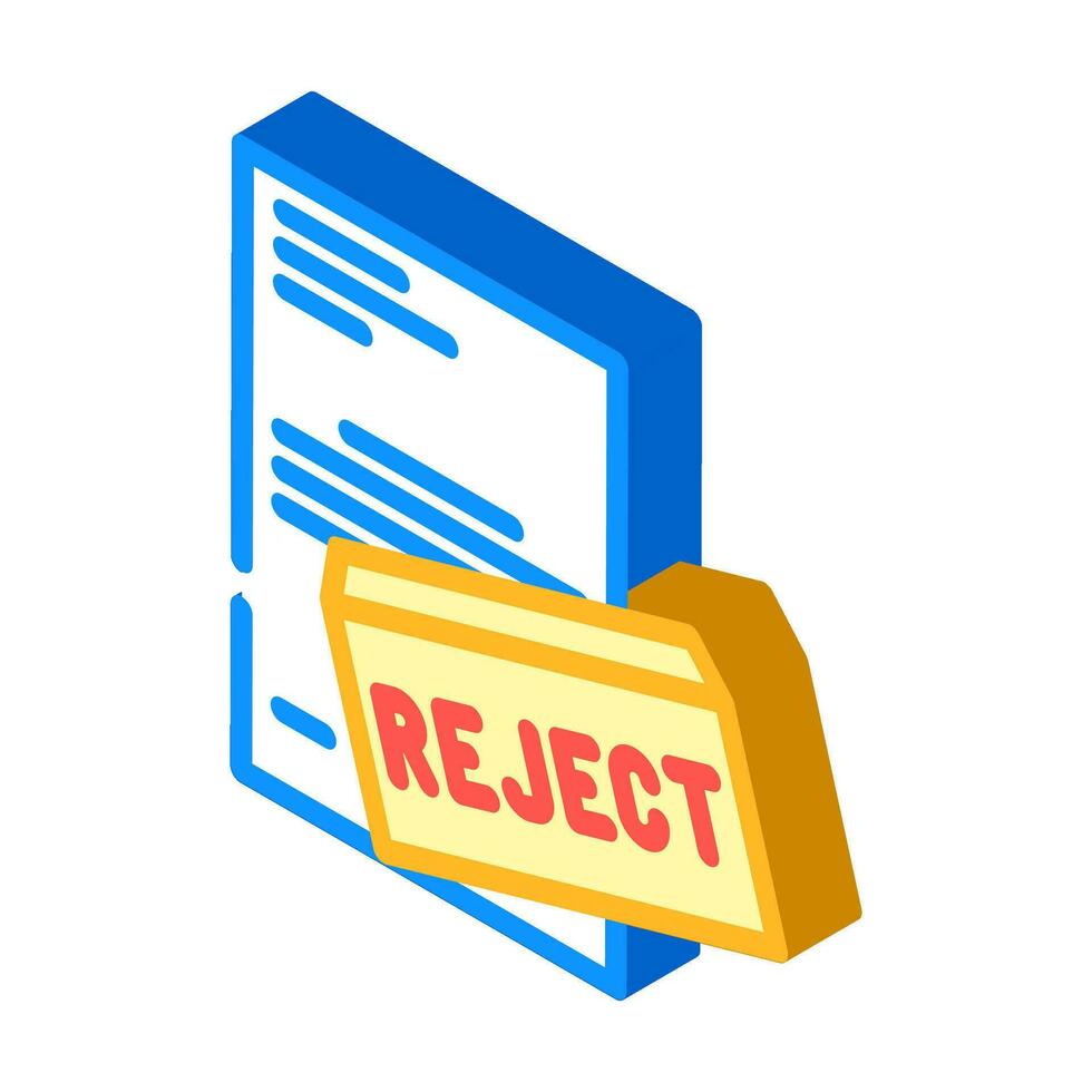 proposal rejected isometric icon vector illustration