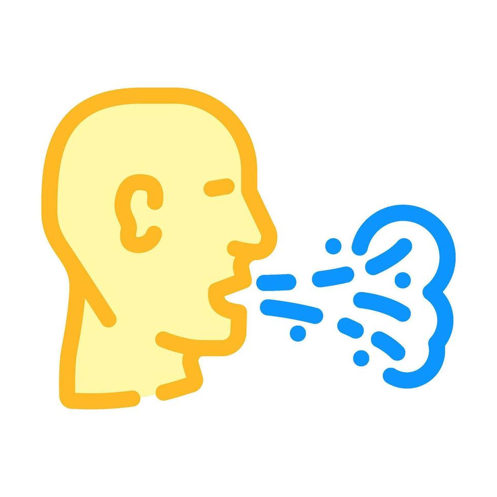 breath smell color icon vector illustration