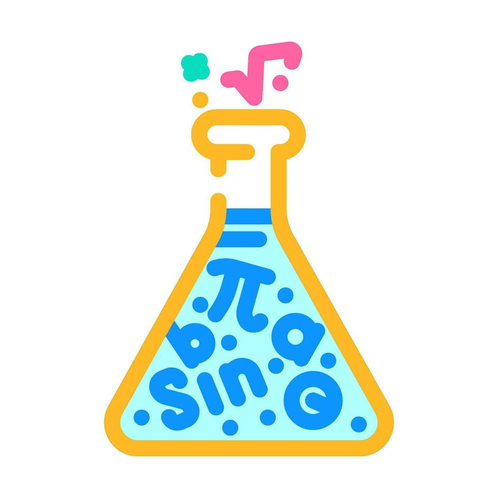 math science education color icon vector illustration