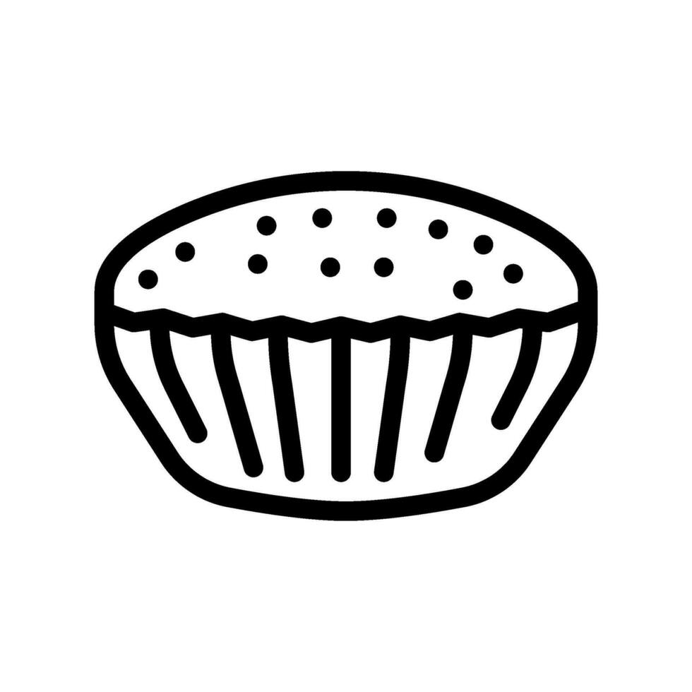 spiced bun food meal line icon vector illustration