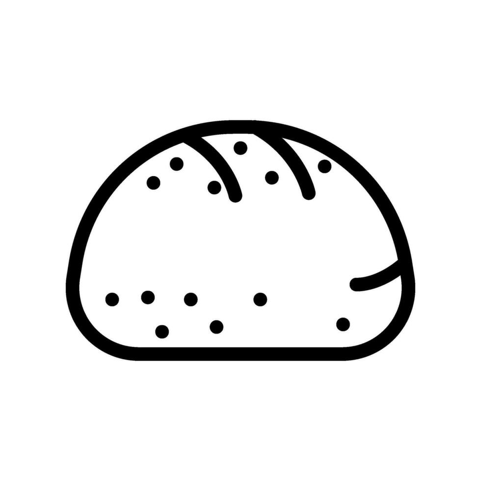 sourdough bun food meal line icon vector illustration