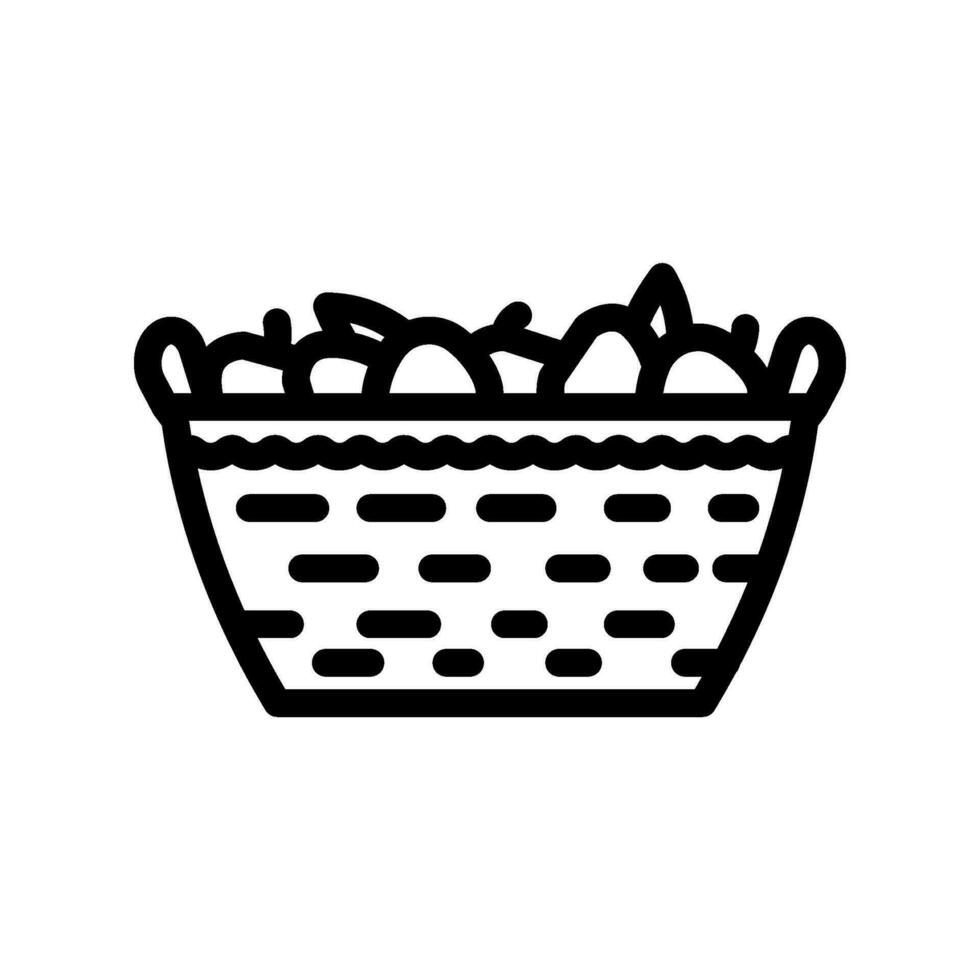 apple picking autumn season line icon vector illustration