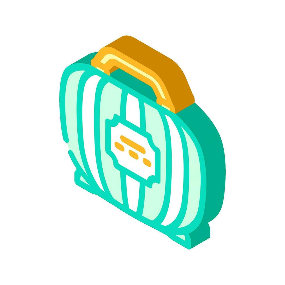 lunch box kids container isometric icon vector illustration