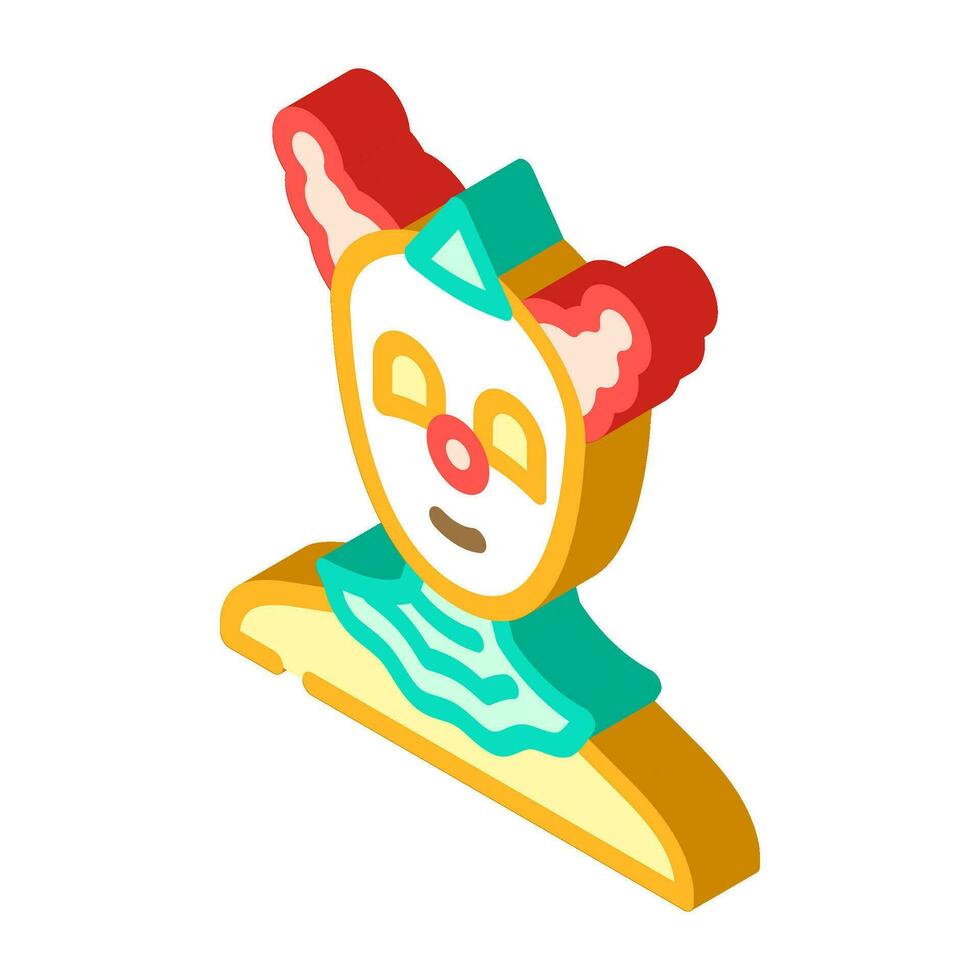 clown carnival show isometric icon vector illustration