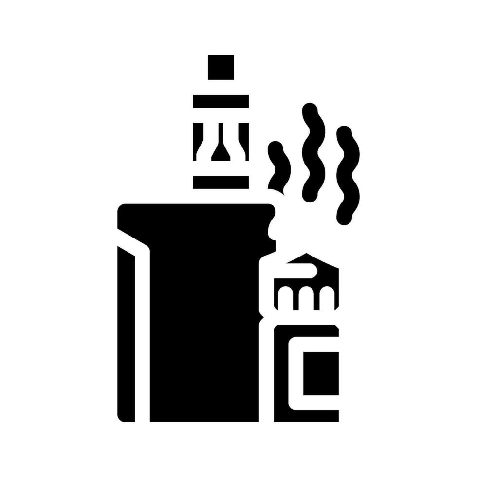 vapour smell glyph icon vector illustration