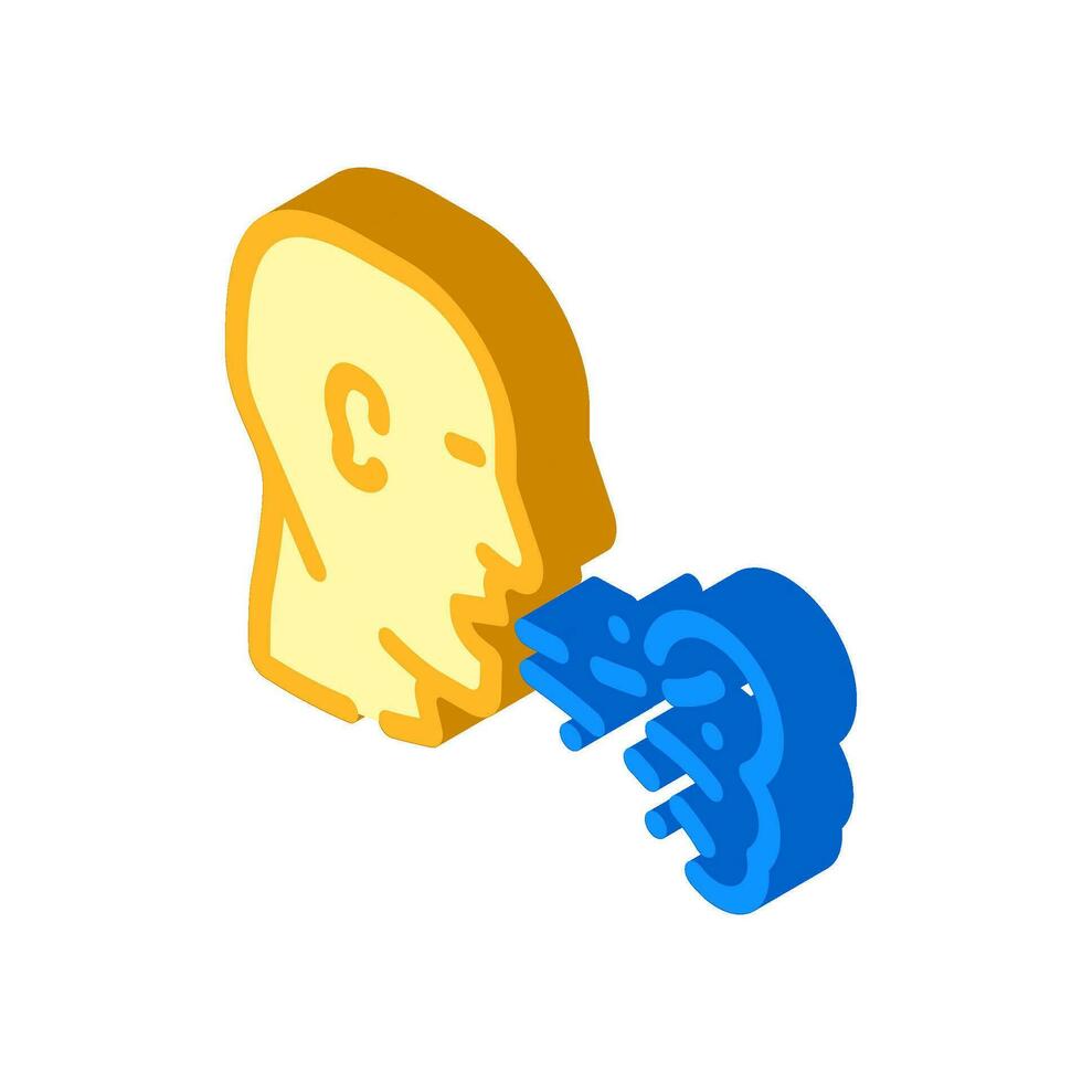breath smell isometric icon vector illustration