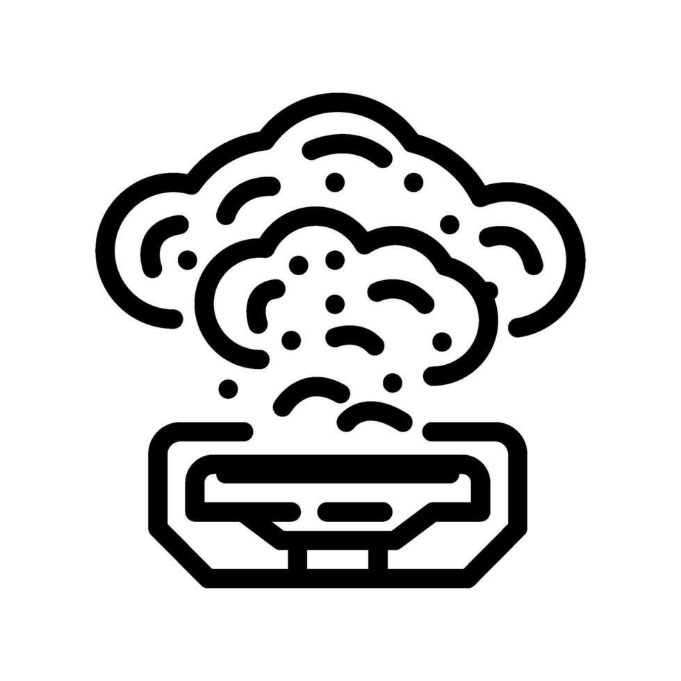 gas smell line icon vector illustration
