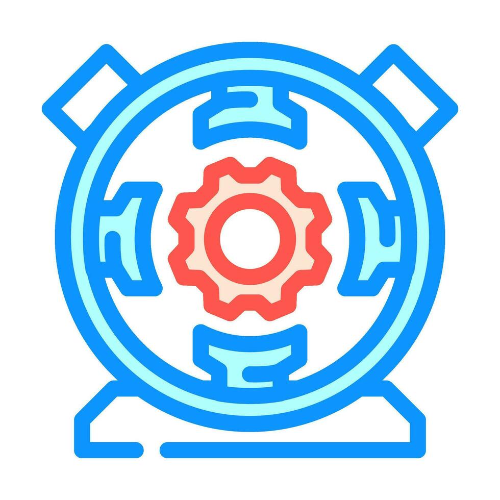 dc generator electrical engineer color icon vector illustration