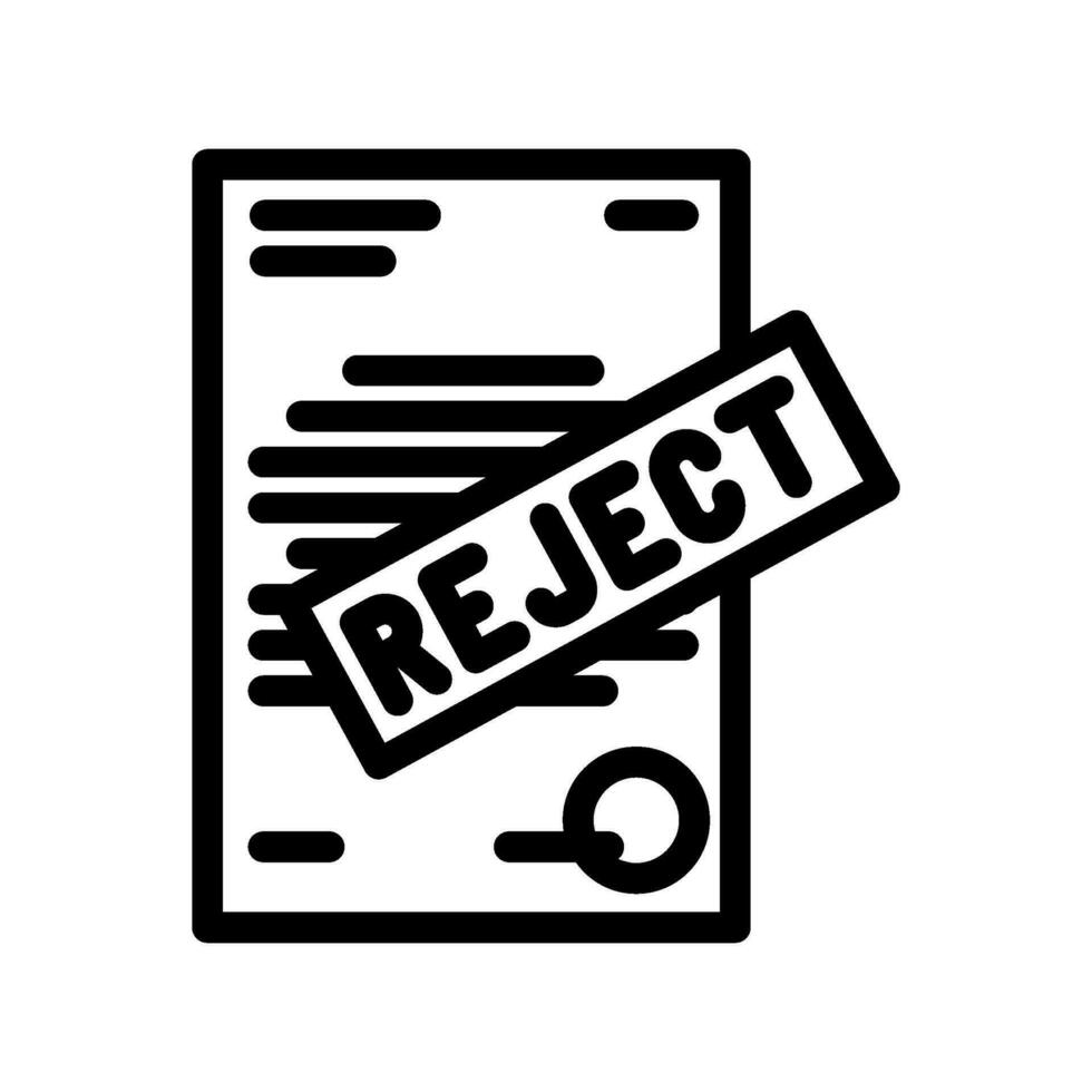 employee reject line icon vector illustration