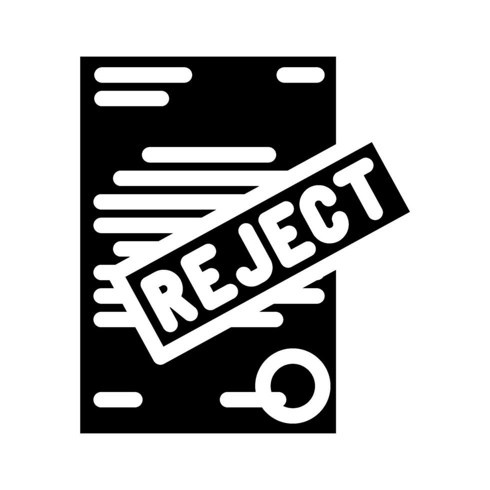 employee reject glyph icon vector illustration