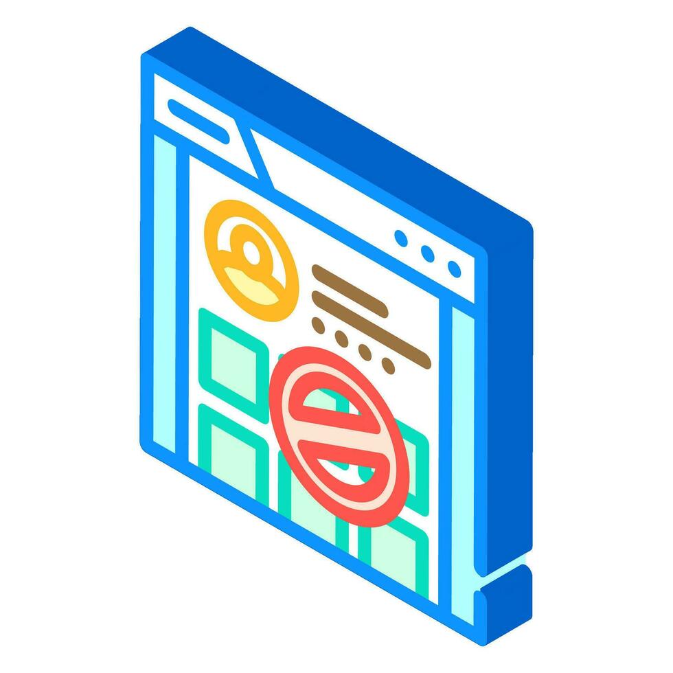 woman disapproval isometric icon vector illustration