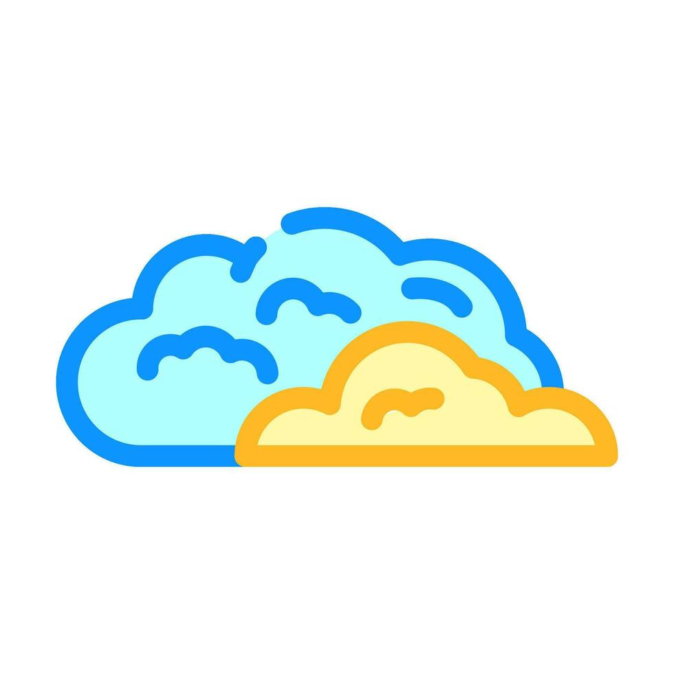 nube oler color icono vector ilustración