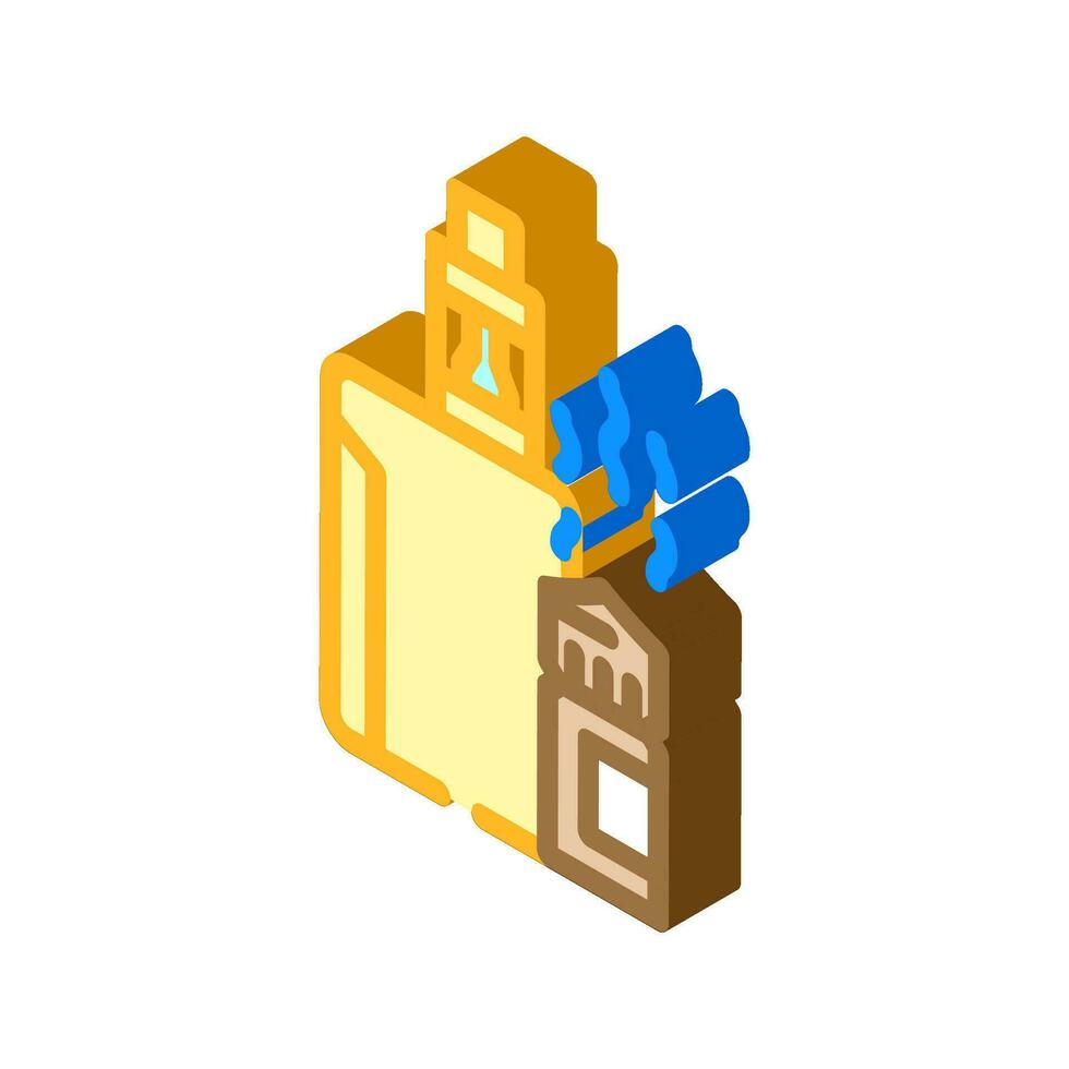 vapour smell isometric icon vector illustration