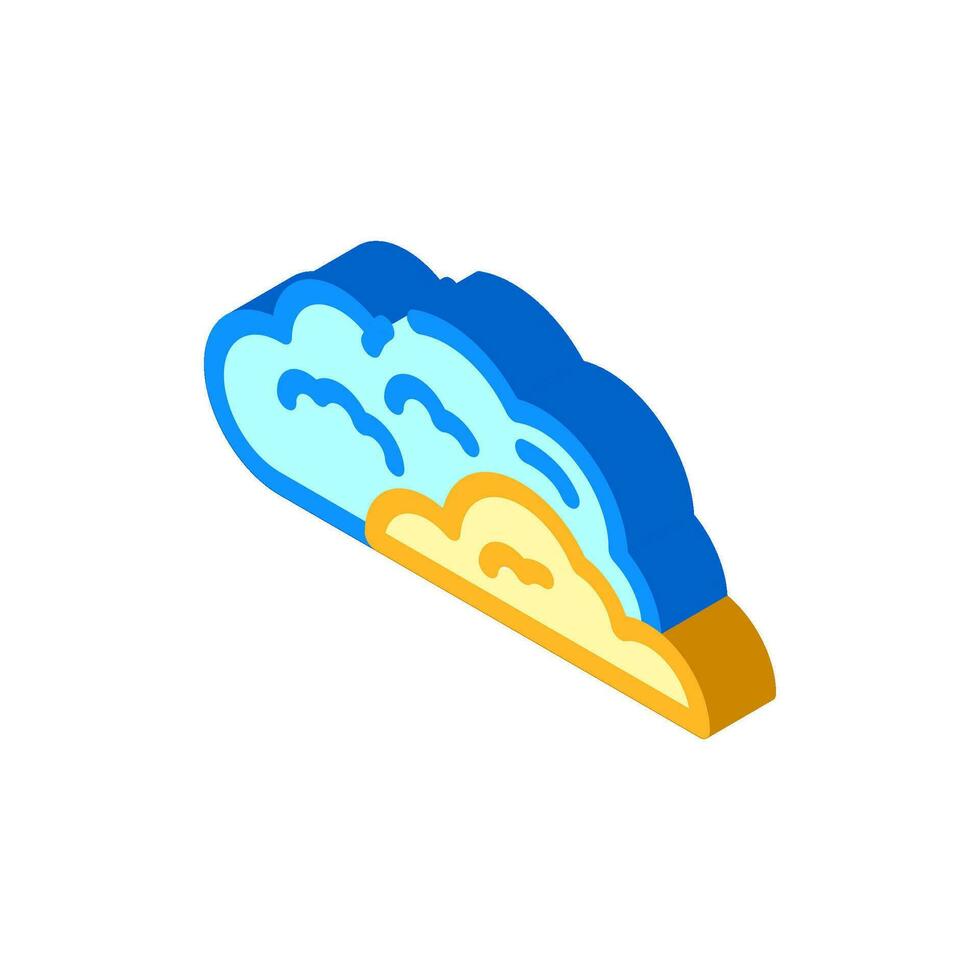 cloud smell isometric icon vector illustration