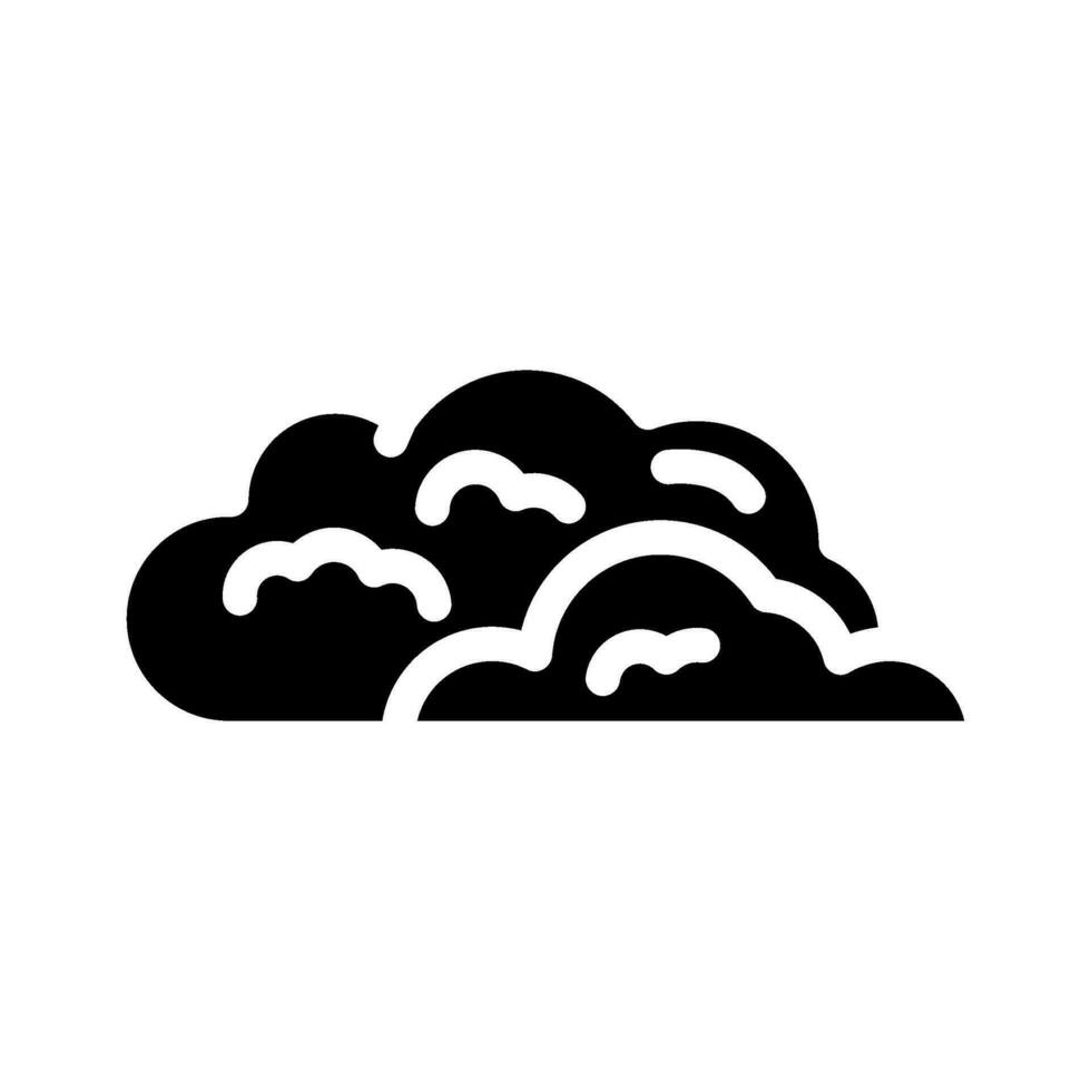 cloud smell glyph icon vector illustration