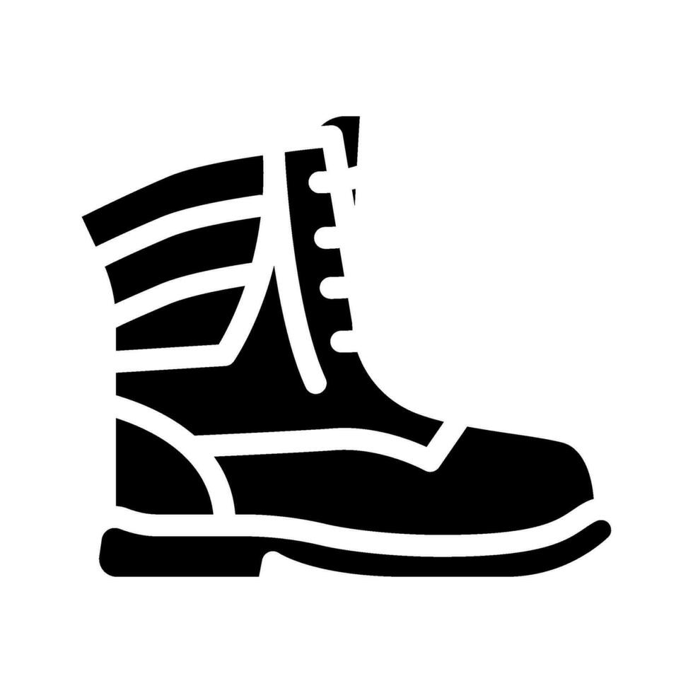 invierno botas temporada glifo icono vector ilustración