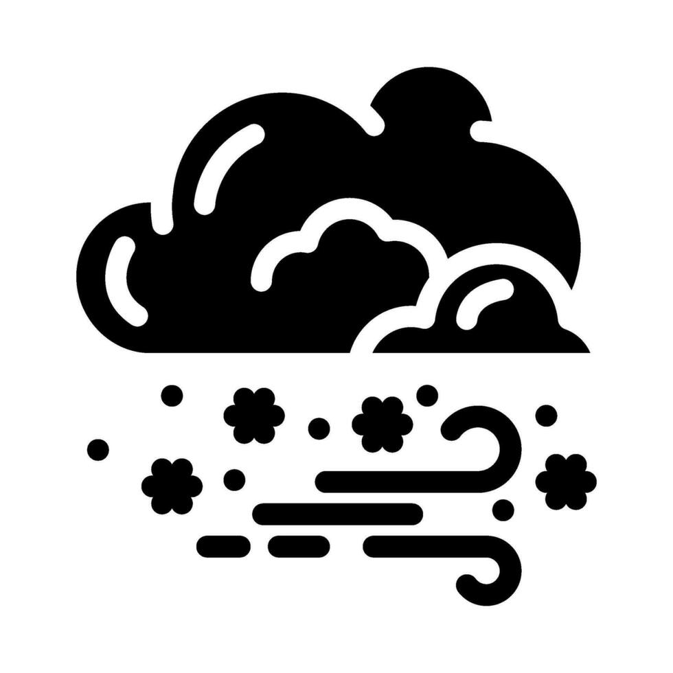 winter storm season glyph icon vector illustration