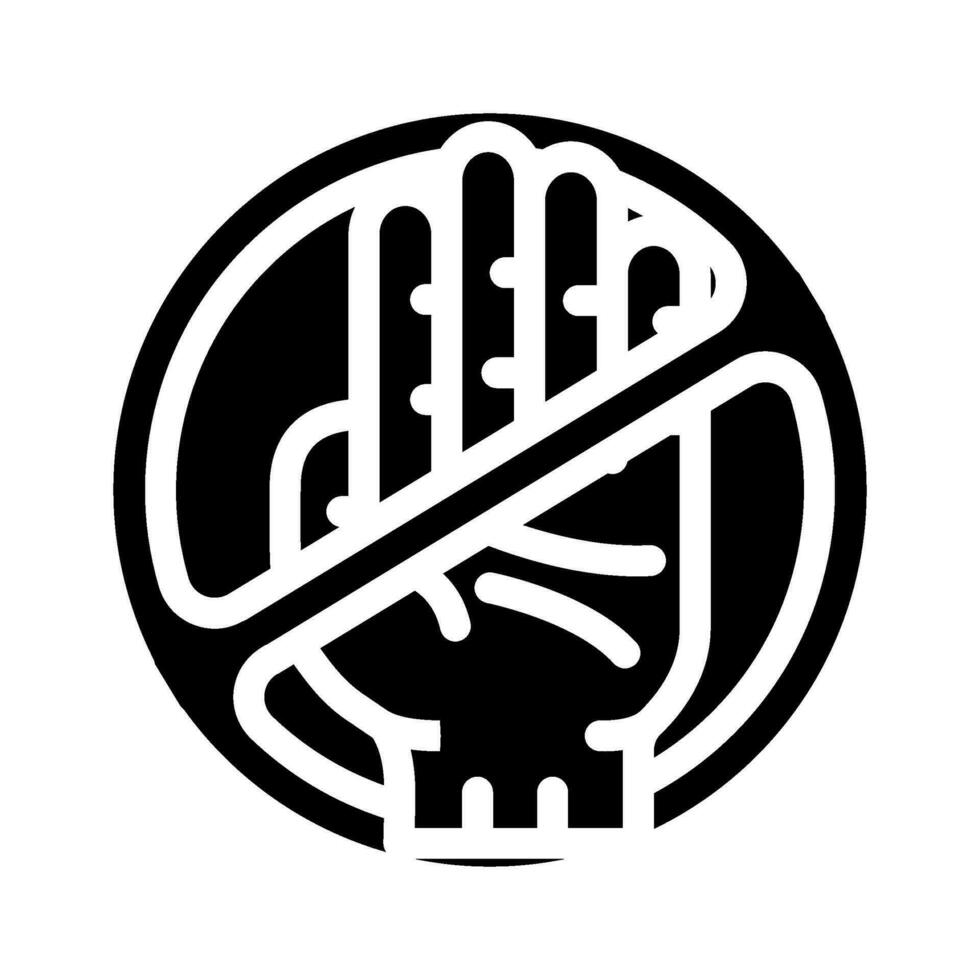 license cancel glyph icon vector illustration