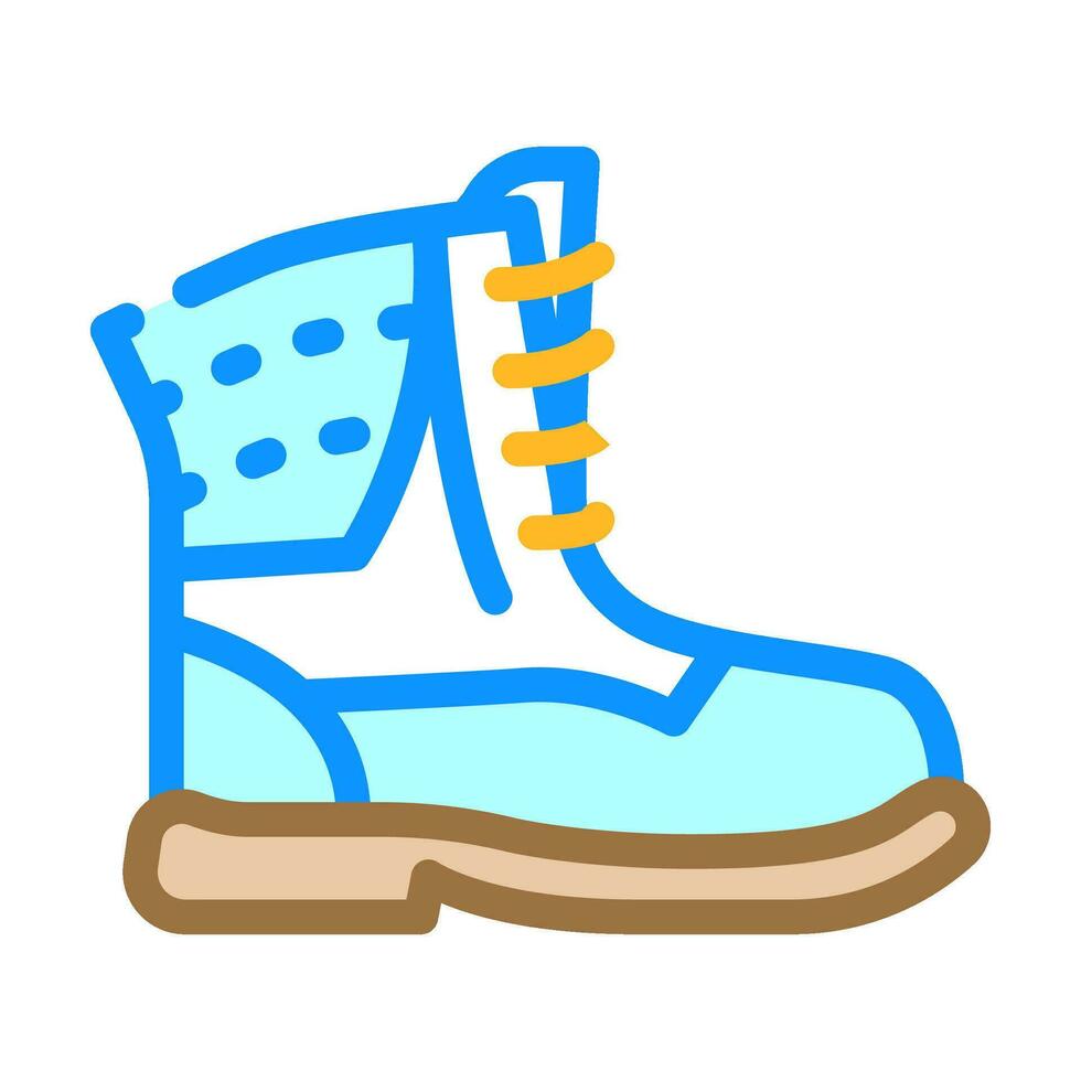 invierno botas temporada color icono vector ilustración