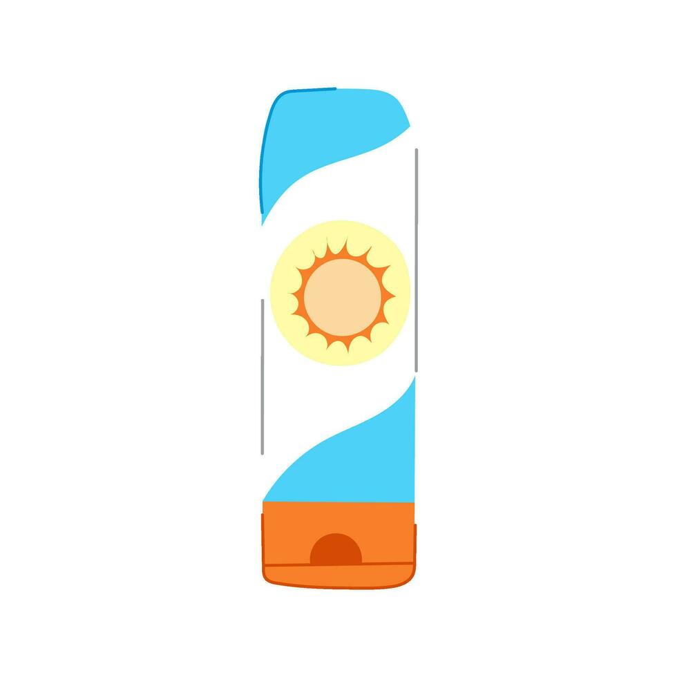 screen sun cream cartoon vector illustration