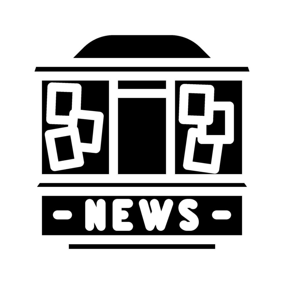 newsstand news media glyph icon vector illustration