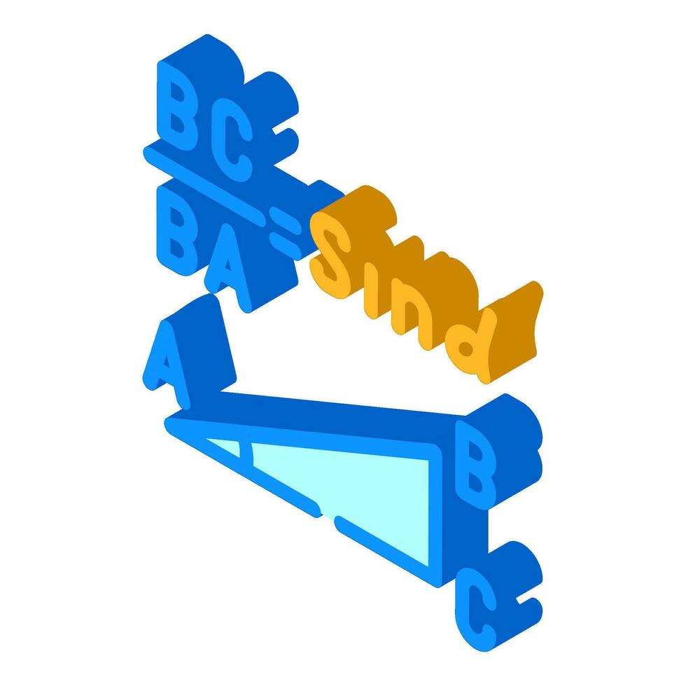 trigonometría matemáticas Ciencias educación isométrica icono vector ilustración