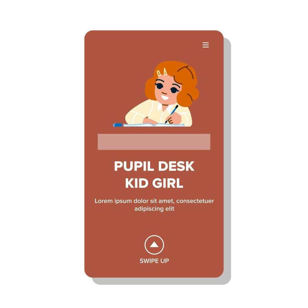 alumno escritorio niño niña vector