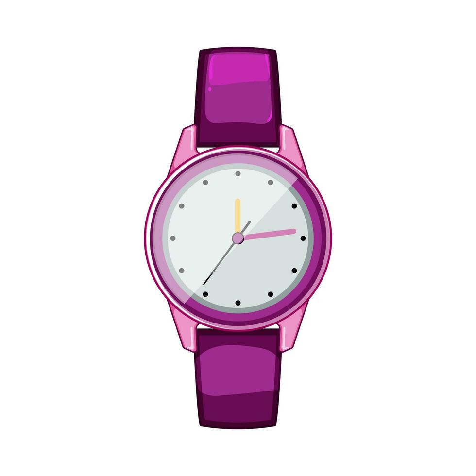 child kid watch time cartoon vector illustration