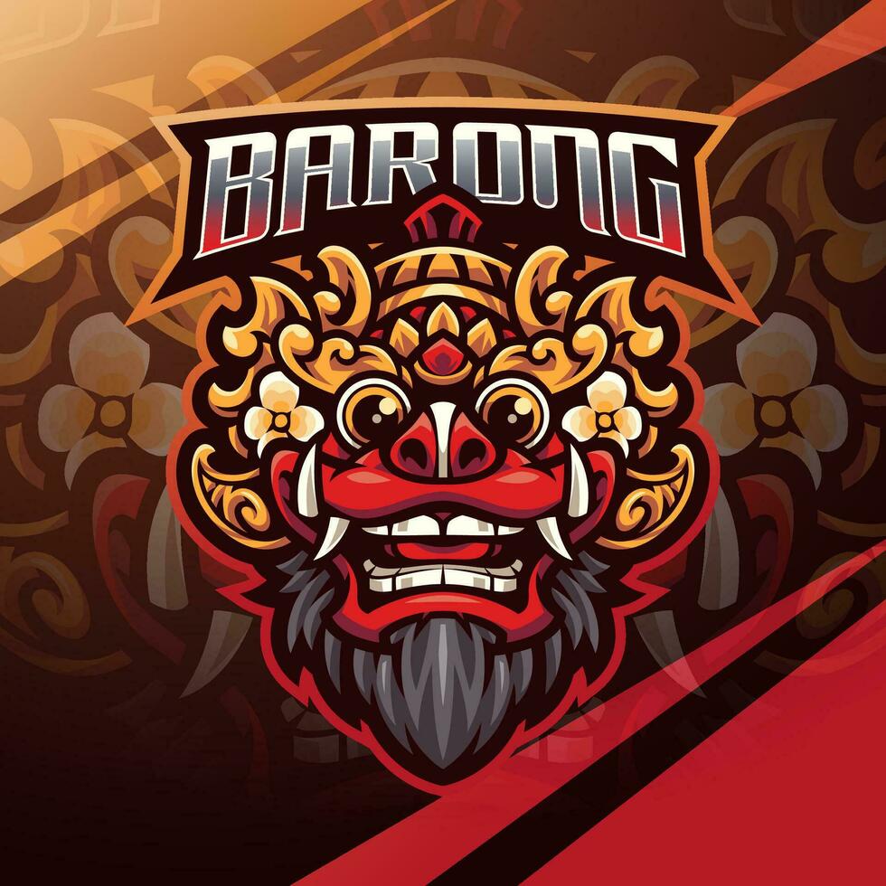 barong deporte mascota logo diseño vector