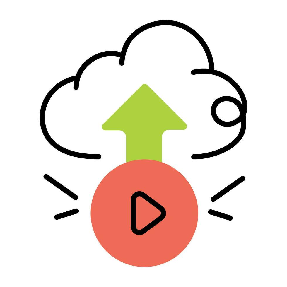Trendy Cloud Upload vector