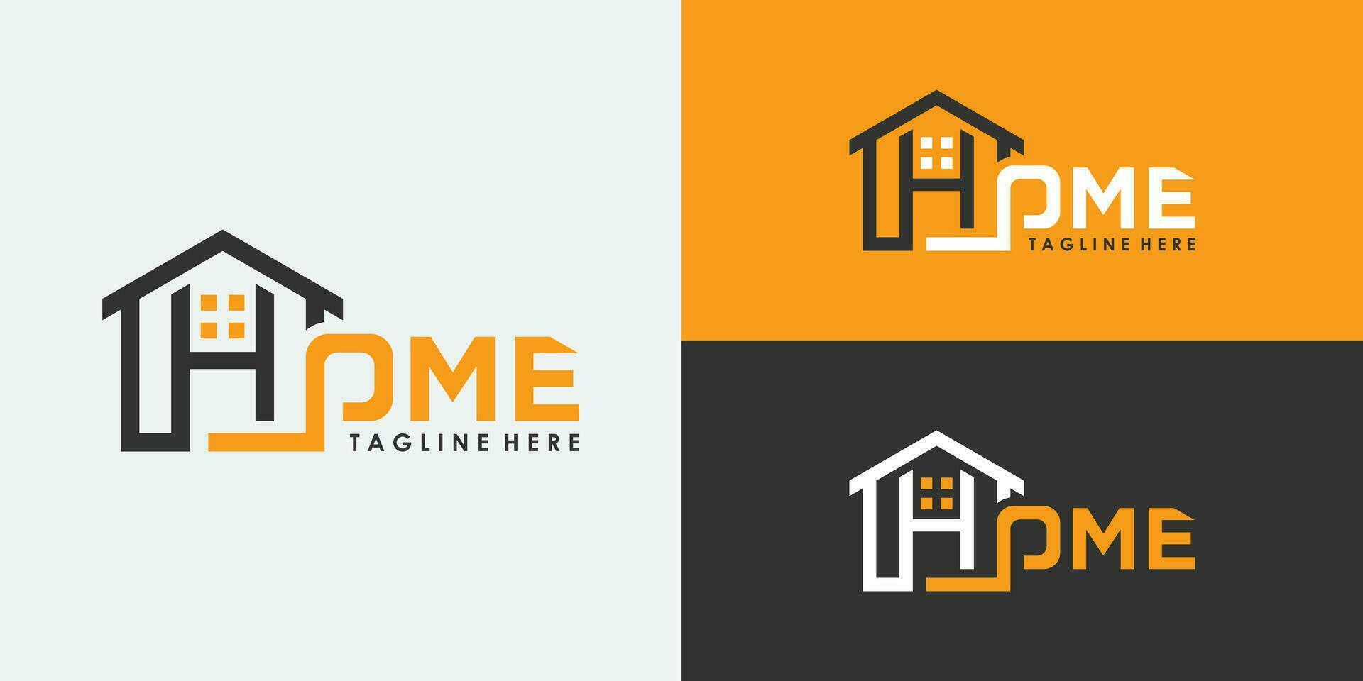 home stay logo design with simple concept vector