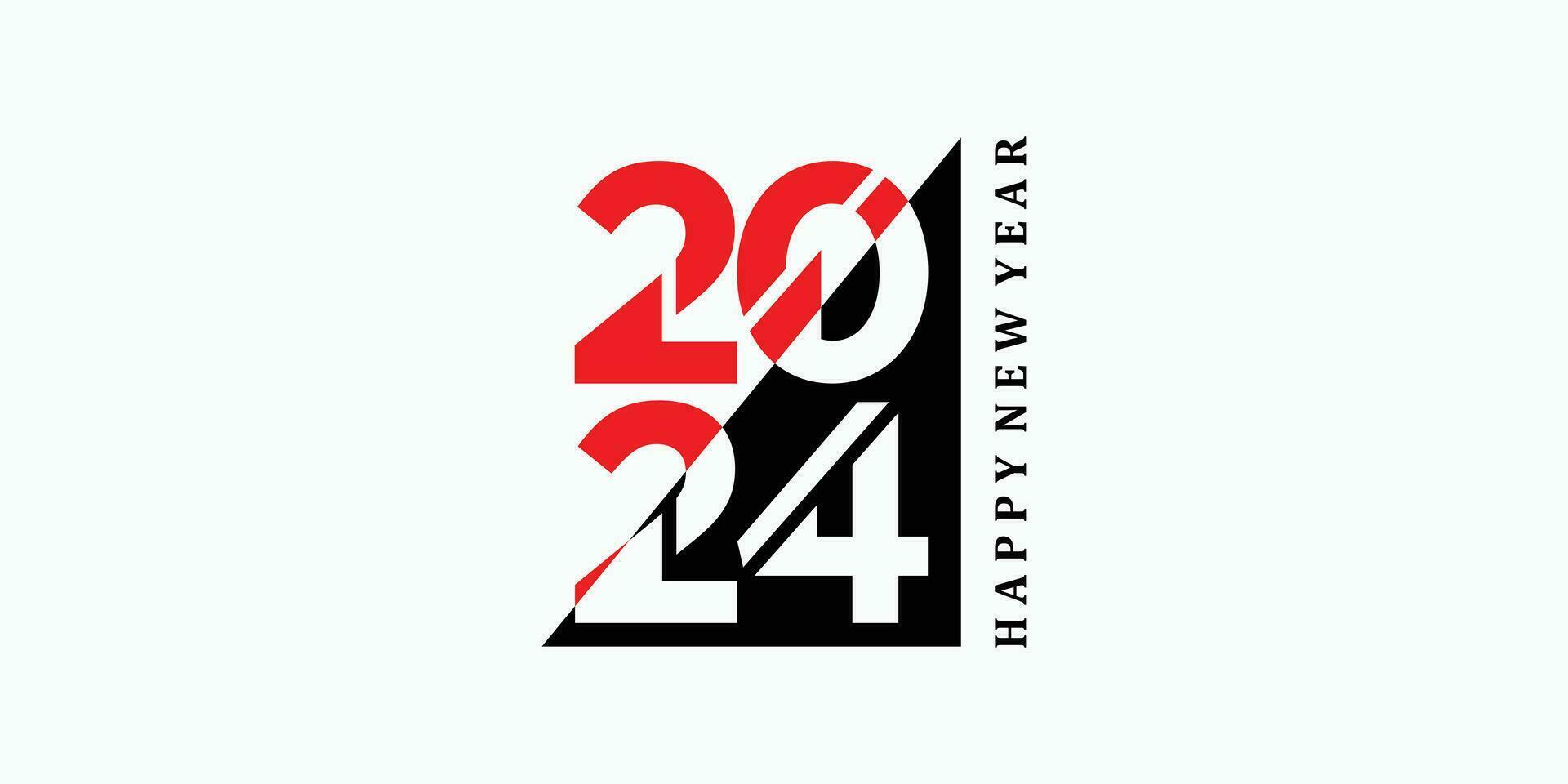 2024 happy new year logo design vector