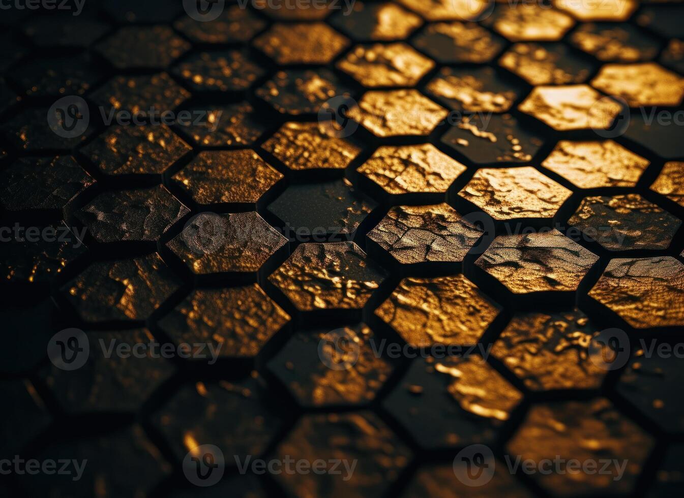 Dark gold abstract background organic shapes Abstract geometric mosaic pattern created with technology photo