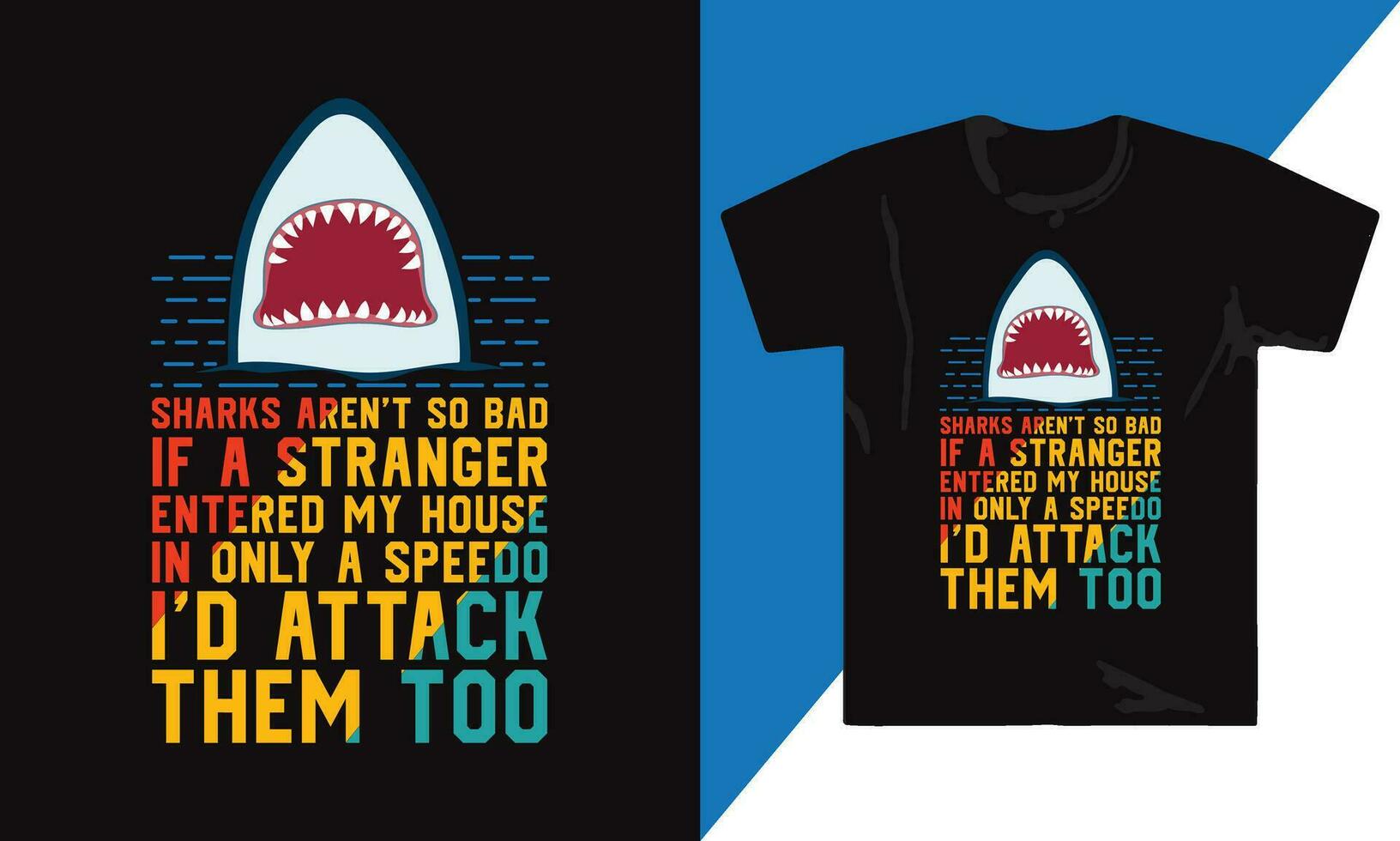 Fishing T Shirt Designs Shark Attack Shirt vector