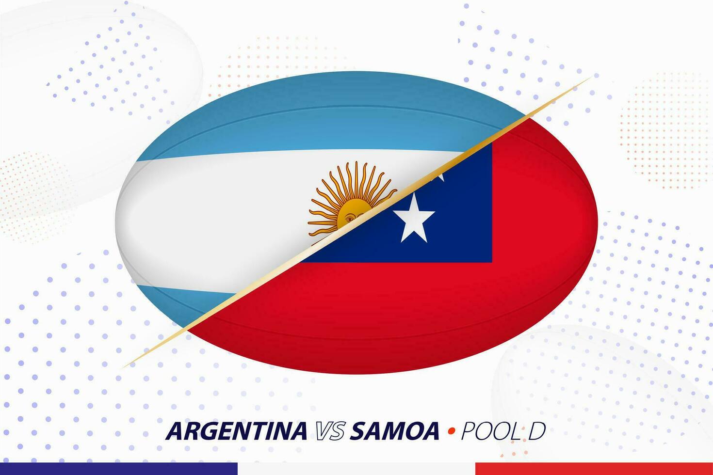 Rugby match between Argentina and Samoa, concept for rugby tournament. vector