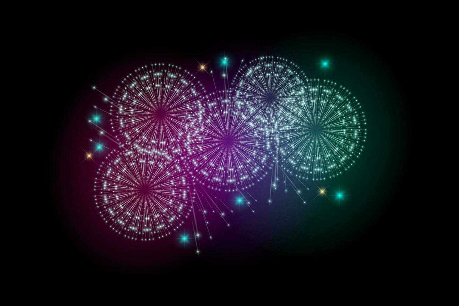 Large Fireworks Display vector