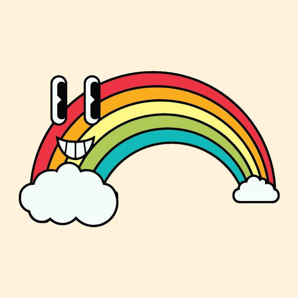 arco iris vector arte, ilustración, icono y gráfico