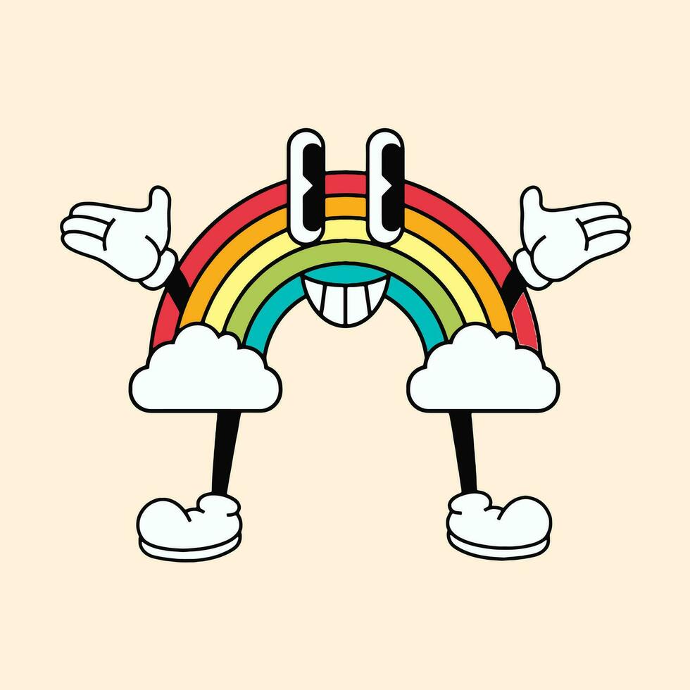 Rainbow Mascot Vector Art, Illustration, Icon and Graphic